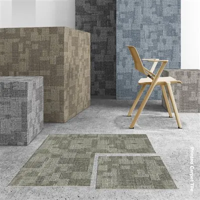 Bedruckte Teppichfliese mit PU-Rückseite